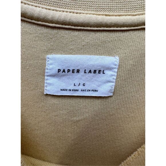 Paper Label women’s yellow sweatshirt size Large.  #15-0361 - Picture 3 of 5